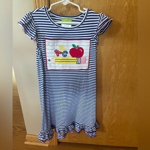 Smocked Auctions Classic Whimsy ABC Dress
